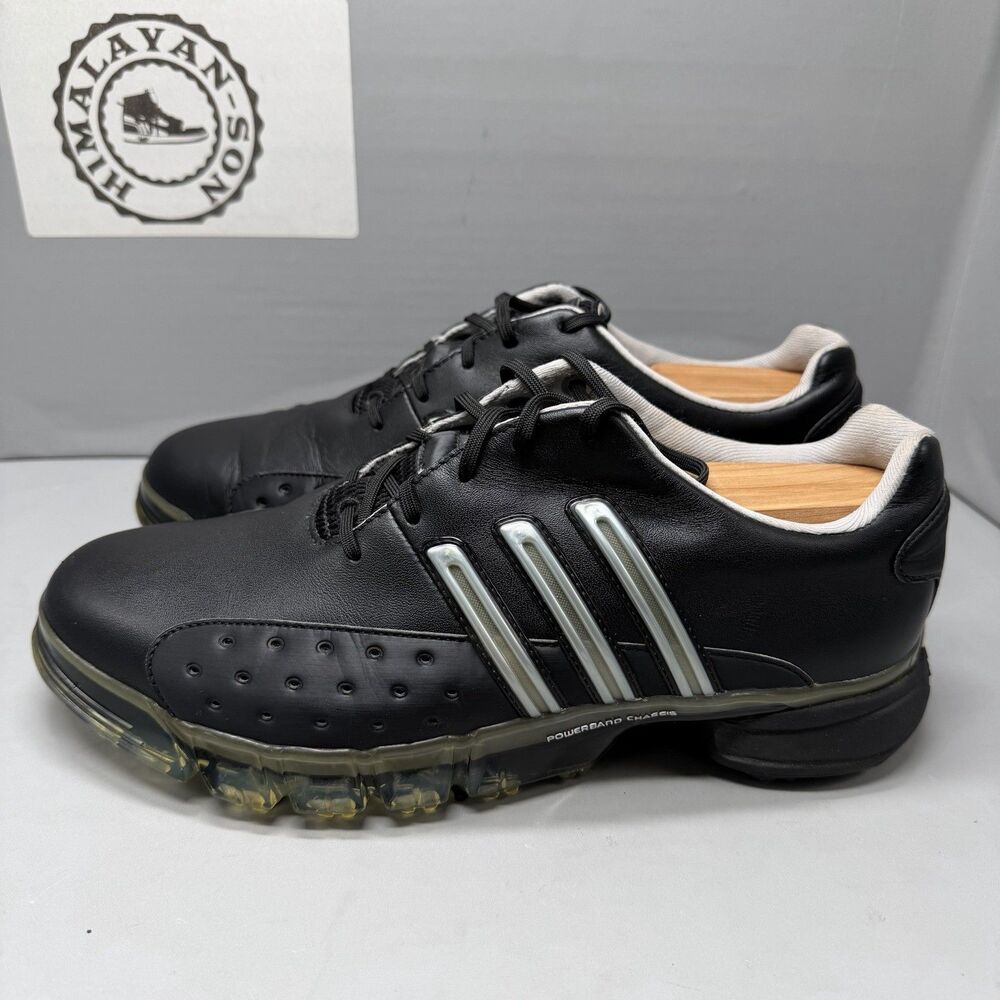 Adidas Powerband Chassis adiPRENE 737857 Golf Shoes Black Leather Men Size 8.5